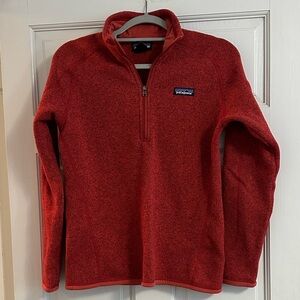 Patagonia Women’s Better Sweater 1/4 Zip Fleece small Maraschino